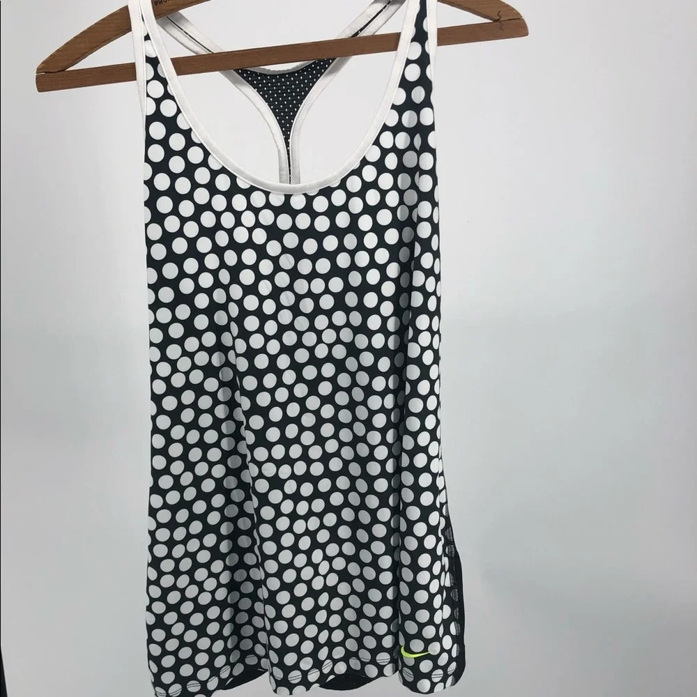 Nike polka dot medium black white tank sportswear